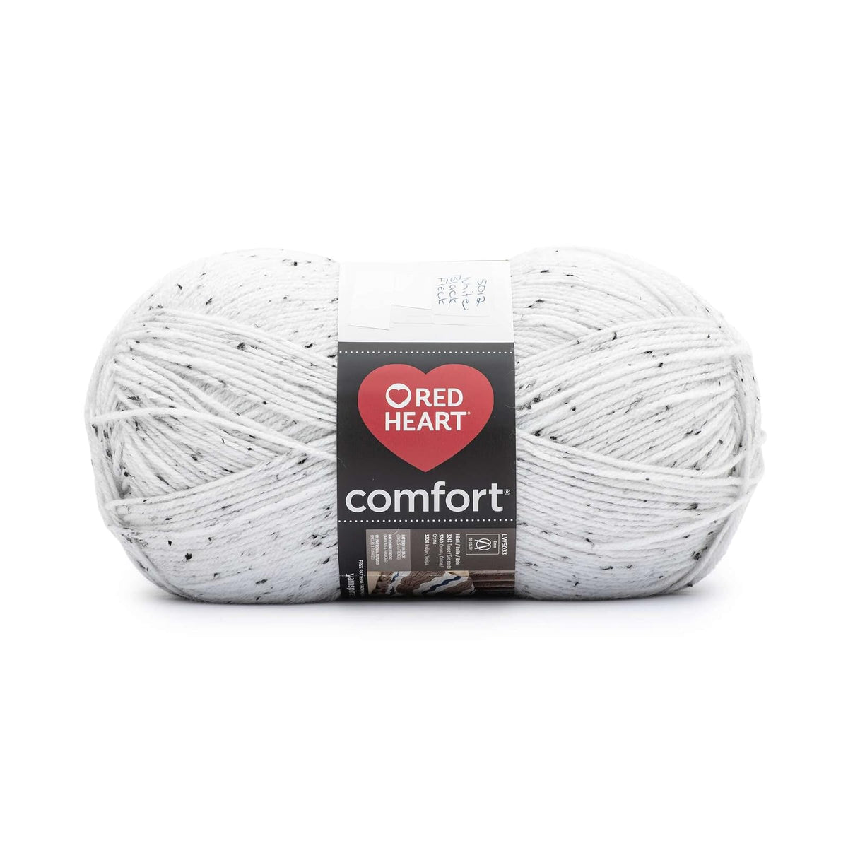 Red Heart Comfort - Hilo blanco y negro - 1 paquete de 12 oz/454 g - Acrílico - 4 Medianos (Worsted) - 867 yardas - Tejer/Crochet