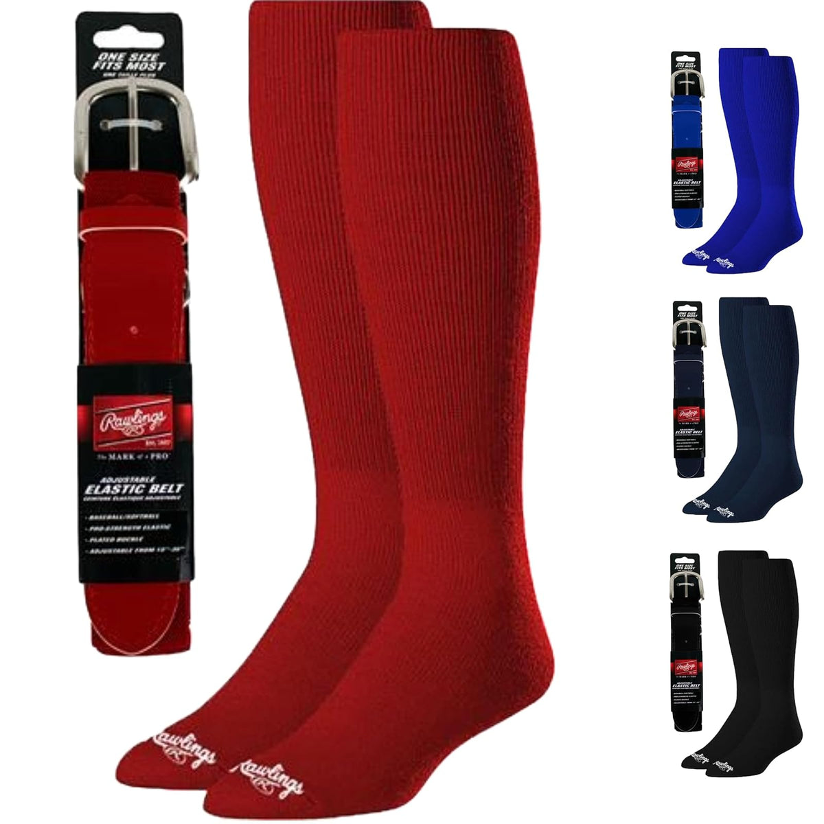 Rawlings Combo de cinturón y Calcetines de béisbol
