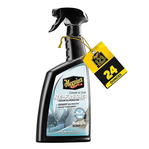Meguiar's Eliminador de Olores Re-Fresher para Alfombras y Tapicera, 709 ml, Blanco, G180724
