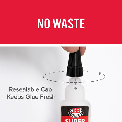 J-B Weld SuperWeld Superglue 33120-2, 20 g, Paquete de 2, Transparente