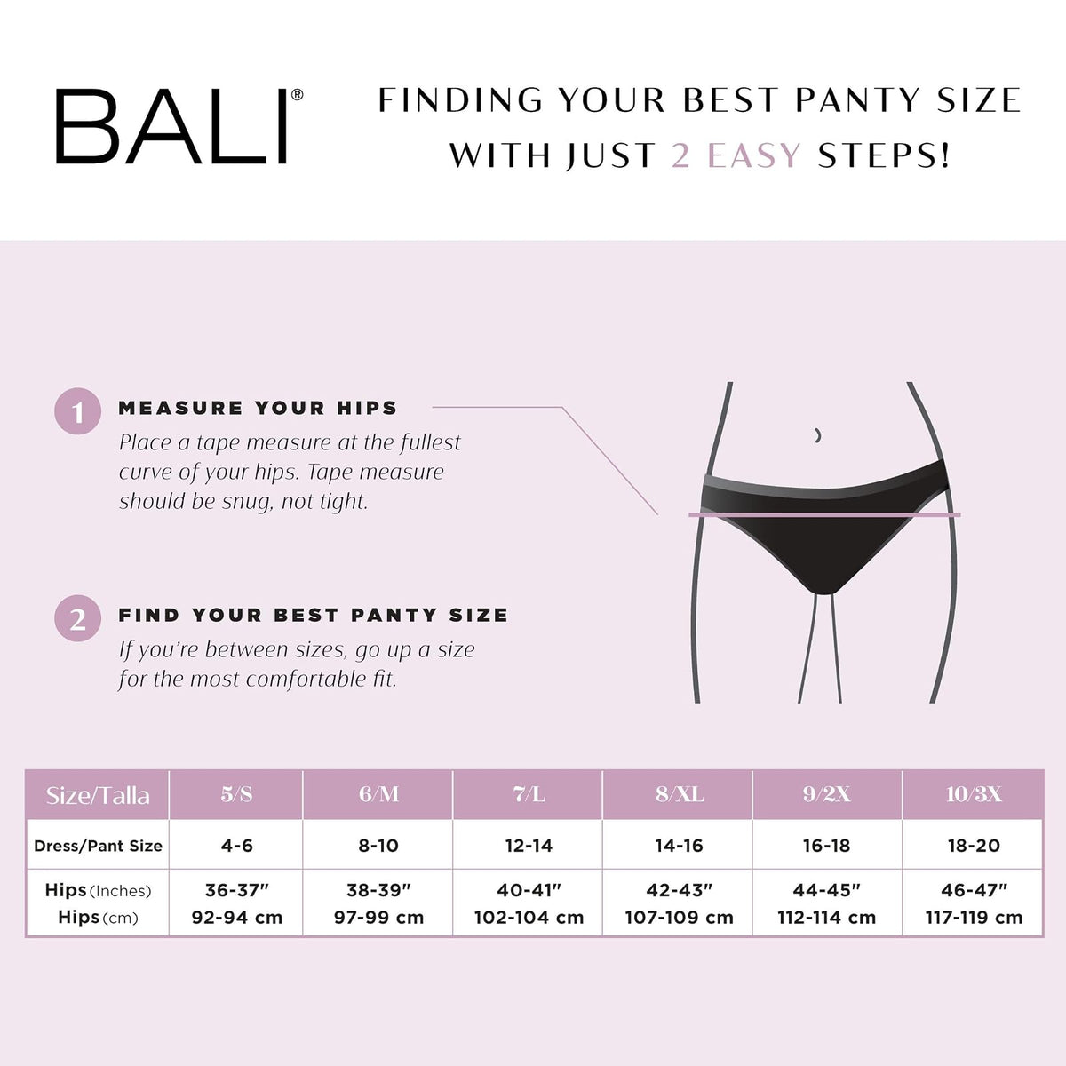 Bali Calzoncillos de algodón elástico, Calzoncillos de Corte Completo, Bragas de Cobertura Completa, Paquete de 3 Ropa Interior Mujer