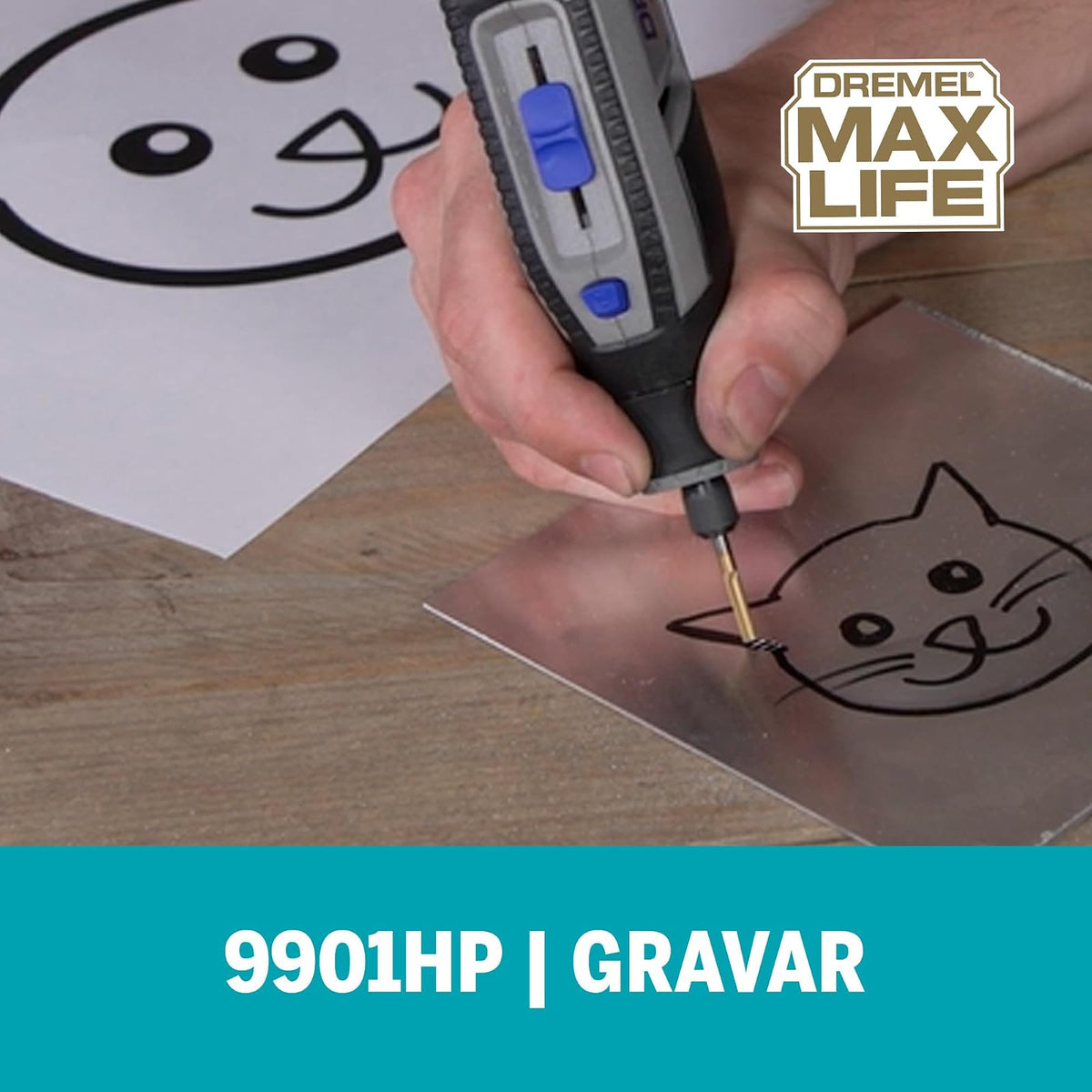 Broca giratoria de carburo de tungsteno para tallar Dremel Max Life de 1/8" (3,2 mm)
