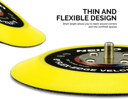 Neiko 30267A Almohadilla de respaldo de poliuretano flexible con gancho y bucle para lijadora DA | 15,2 cm, 10,000 RPM, 5/16 "-24 roscas