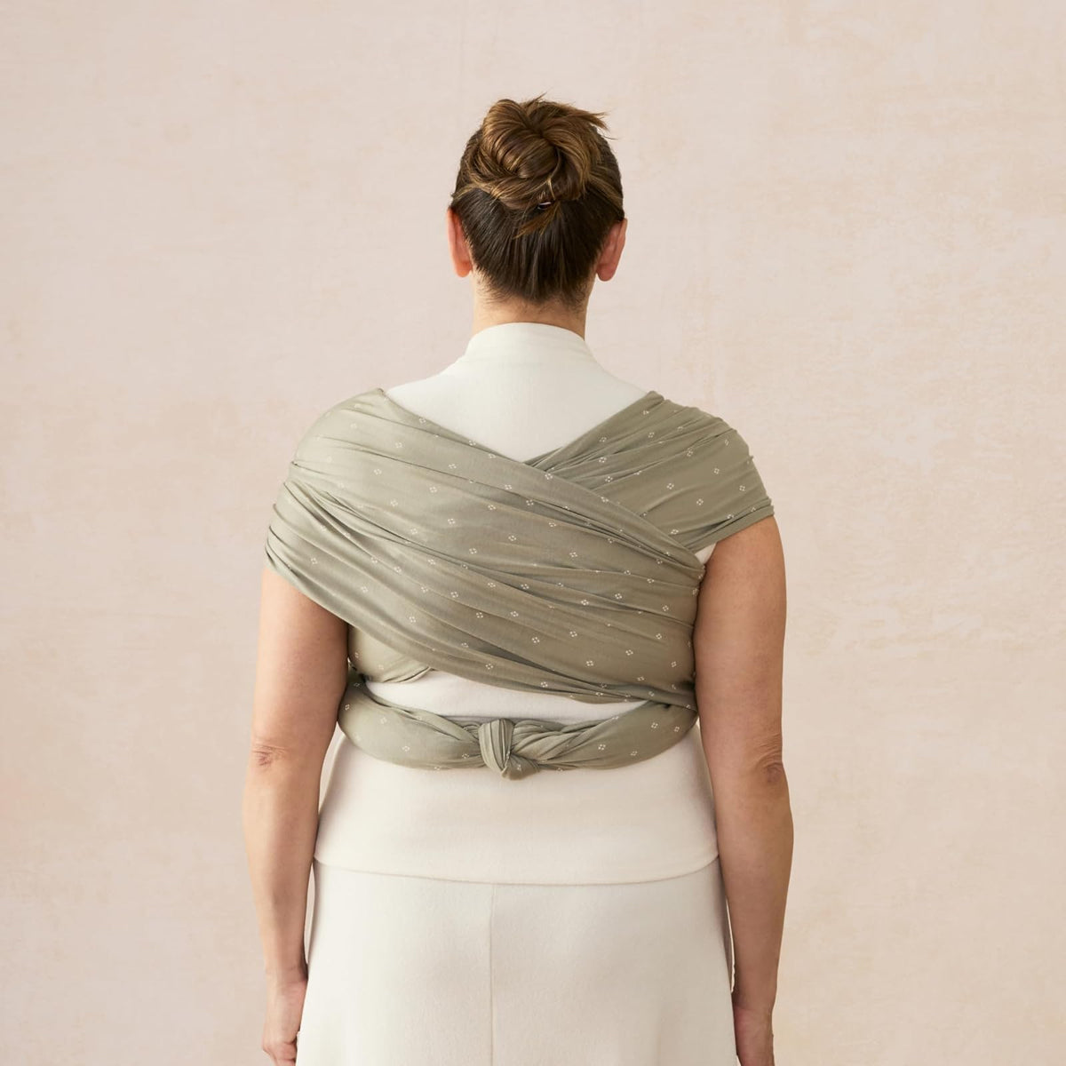 Aura Baby Wrap Sustainable Knit - Olive Diamonds