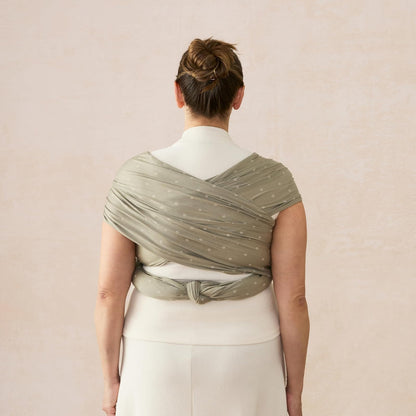 Aura Baby Wrap Sustainable Knit - Olive Diamonds