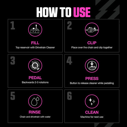 Muc-Off X-3 Máquina de Limpieza de Cadena de Bicicleta con Botella de Limpiador de 75 ml, Amarillo, 277US