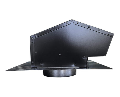 Builder's Best Tapa de Ventilación de Techo Galvanizada 4" Diámetro Negra