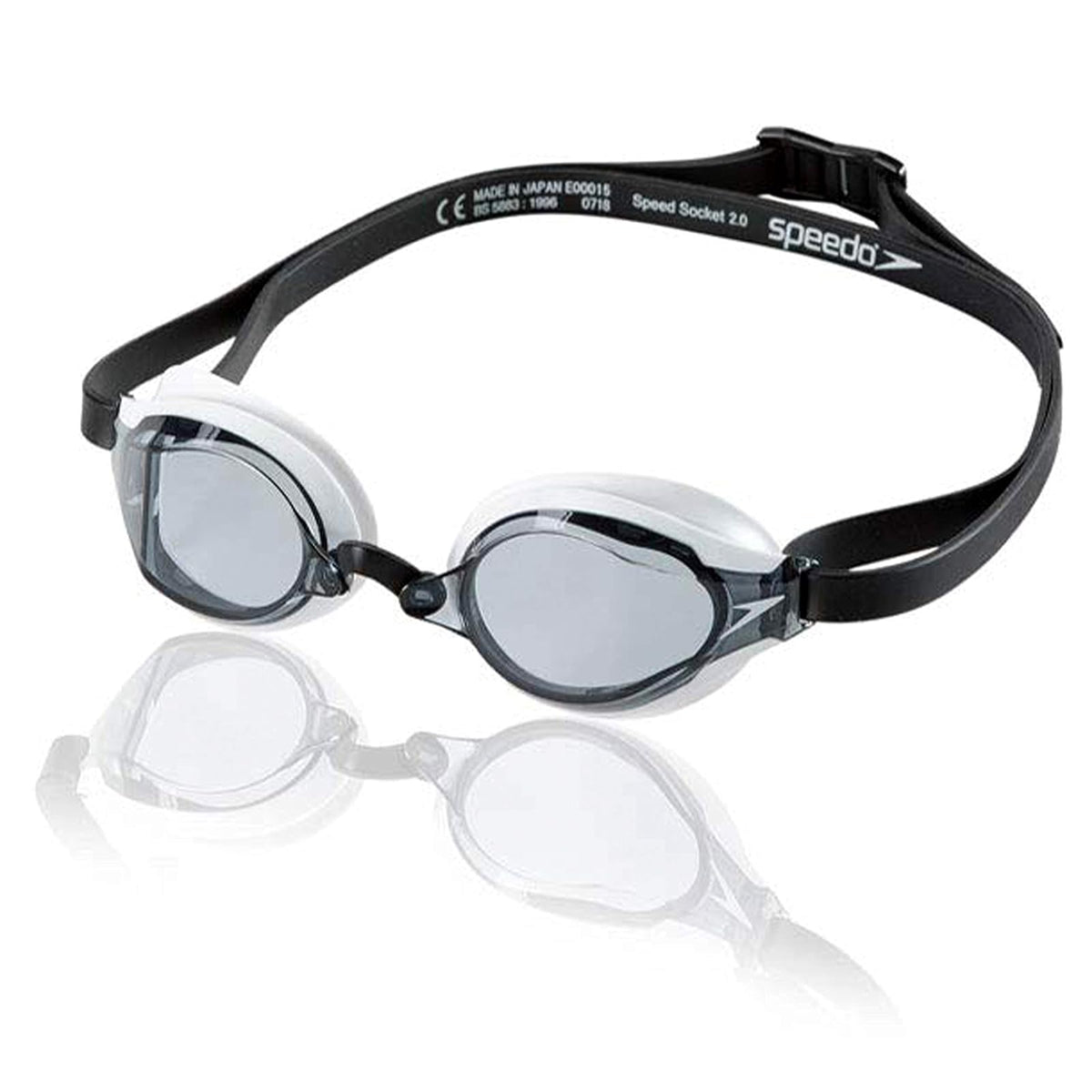 Speedo Unisex-Adult Swim Goggles Speed Socket 2.0 - Blanco - Negro
