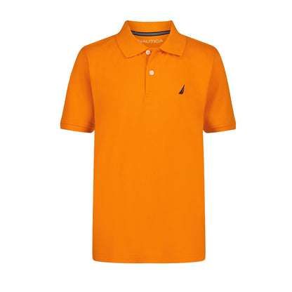 Nautica Playera Polo Manga Corta para Niño - 14-16 - Naranja (Persimmon)