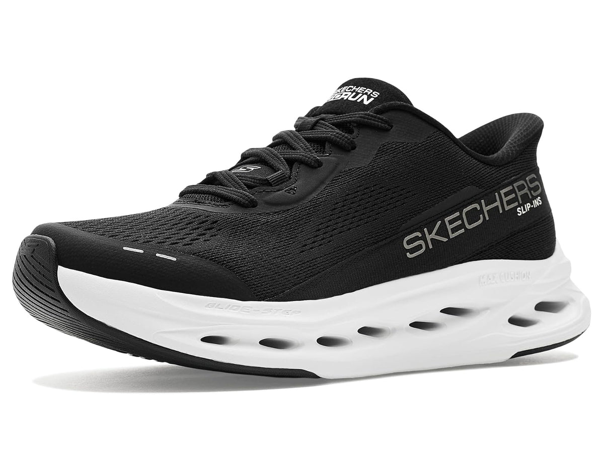 Skechers Max Cushioning Glide-Step Caledonia tenis para mujer - 23.0 cm - Negro - Blanco