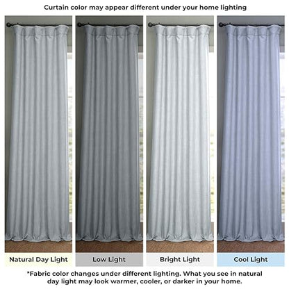 HPD Half Price Drapes Cortinas de Lino sintético con Textura para oscurecer la habitación para recámara, 96 Pulgadas de Largo (1 Panel), Cortinas de 50 Pulgadas de Ancho x 96 de Largo para decoración