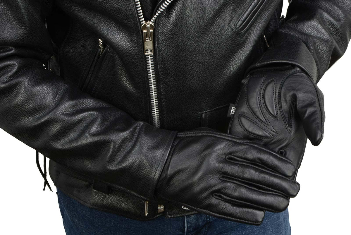 Milwaukee Leather Guantes de Verano para Hombre, Negro, XL, MG7510-BLK-XL