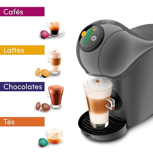 Krups Cafetera Multibebidas Dolce Gusto Genio S Carbón KP240BMX | Máquina de cápsulas, más de 30 bebidas, rápida y compacta