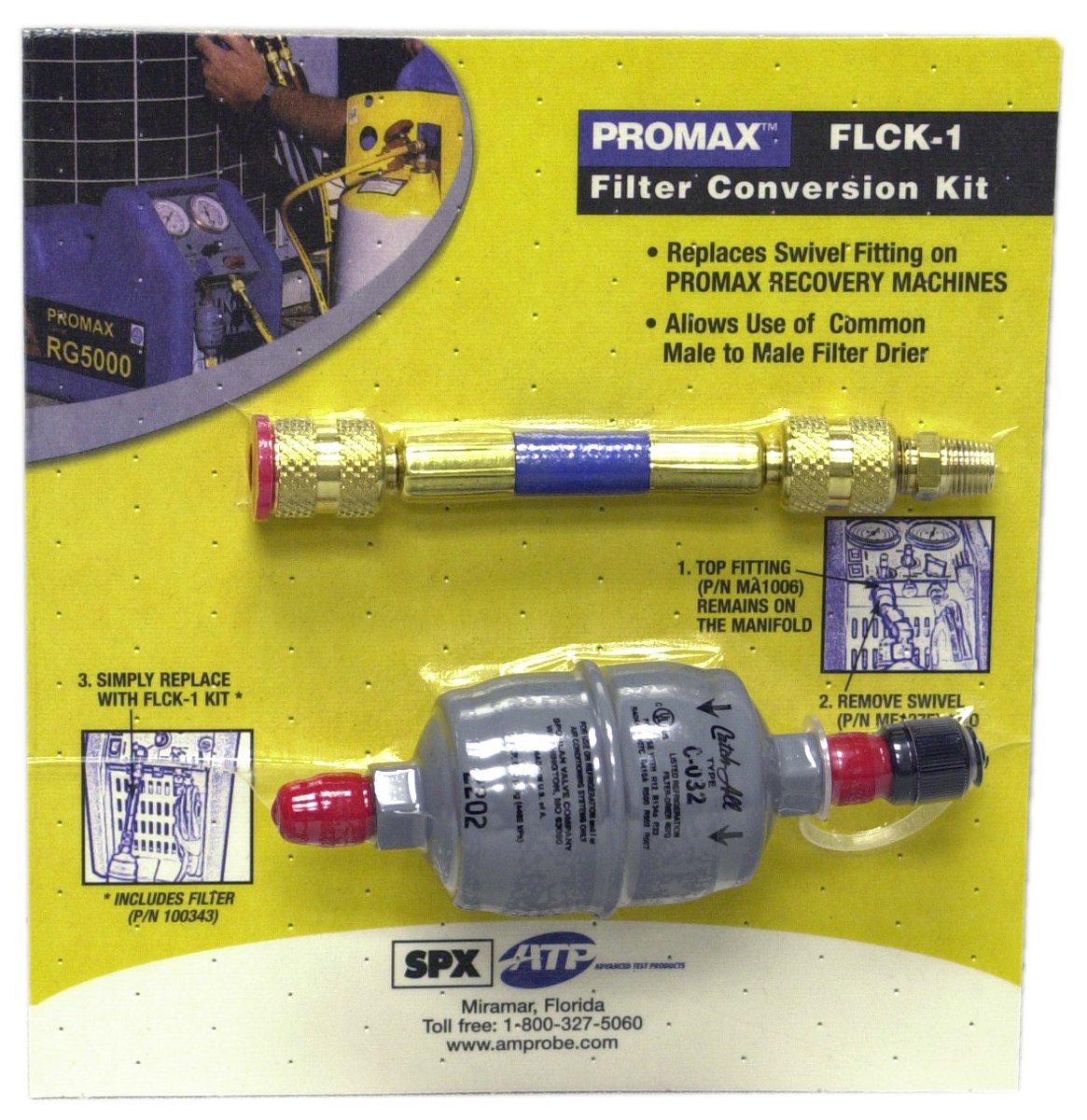 Robinair Kit de conversión de filtros FLCK-1 para unidades de recuperación y reciclaje Promax