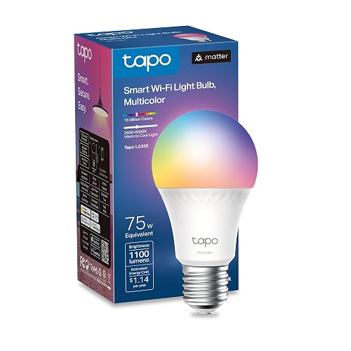 TP-Link Tapo L535E, Focos Inteligentes Wi-Fi, Multicolor, E26, 1055 lumens, Regulables, Control Remoto de APP y Control de Voz, Compatibles con Alexa y Google Home, No requiere concentrador
