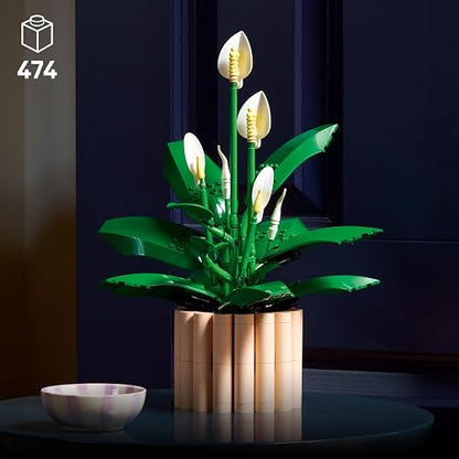 LEGO Lirio de la Paz – Decoración Floral – Kit de Construcción para Adultos – Regalo para Cumpleaños o la Fiesta de Inauguración de una Casa – Maceta de Adorno – 11504