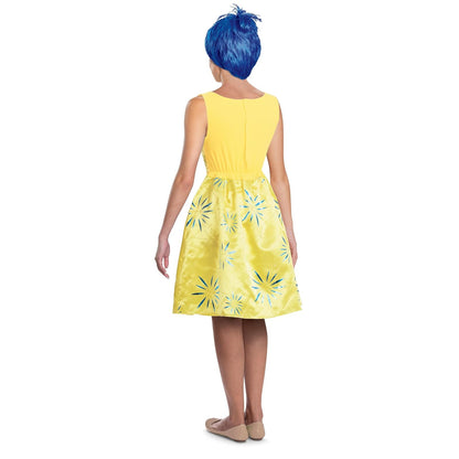 Disguise Women's Inside Out Joy Deluxe Costume, Yellow, Small