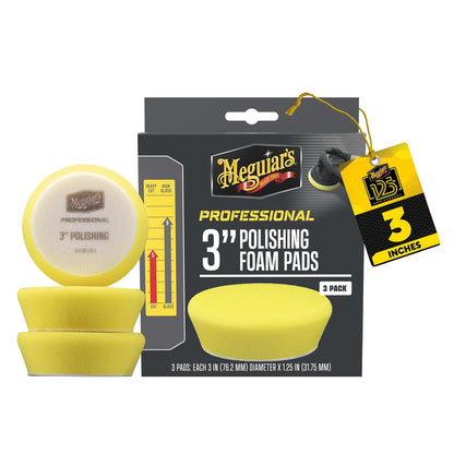 Meguiar's, Almohadilla de Espuma para Pulir, Professional de 3", M3PFP3, 3pz.