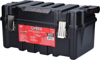 Urrea CPU17A Caja portaherramientas plástica con broches metálicos y charola 17" x 9" x 8"