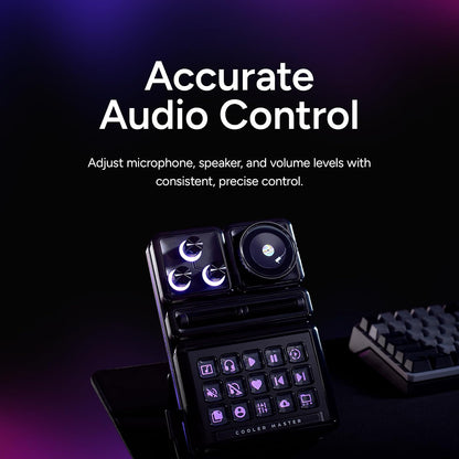 Cooler Master MasterHUB 3xKnob Module: MHKB03AA22 Plataforma Modular Freeform 2.0 - Control de precisión con perillas Personalizables y LED RGB