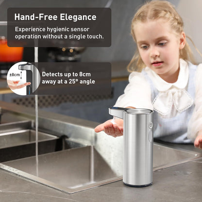 EKO - Dispensador automático de jabón espumoso, dispensador de jabón de Manos de Espuma sin Contacto para baño y Cocina, Resistente al Agua y Recargable, 105 onzas, diseño Moderno para hogares y