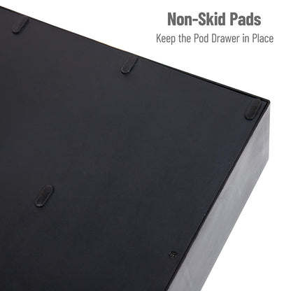 Mind Reader Single Serve Coffee Pod Organizer with 2 Drawers, 72 Pod Capacity, Countertop, 14" L x 12.25" W x 4.75" H, Black