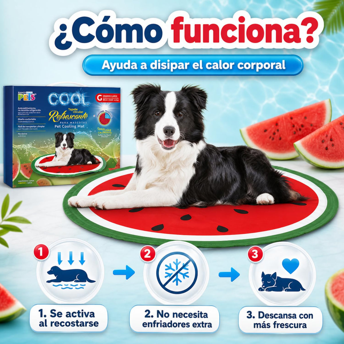 Fancy Pets TAPETE REFRESCANTE Circular GDE Sandia Cool