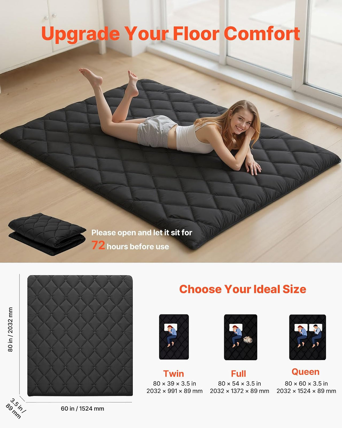 Colchones japoneses VEVOR Tatami Mat