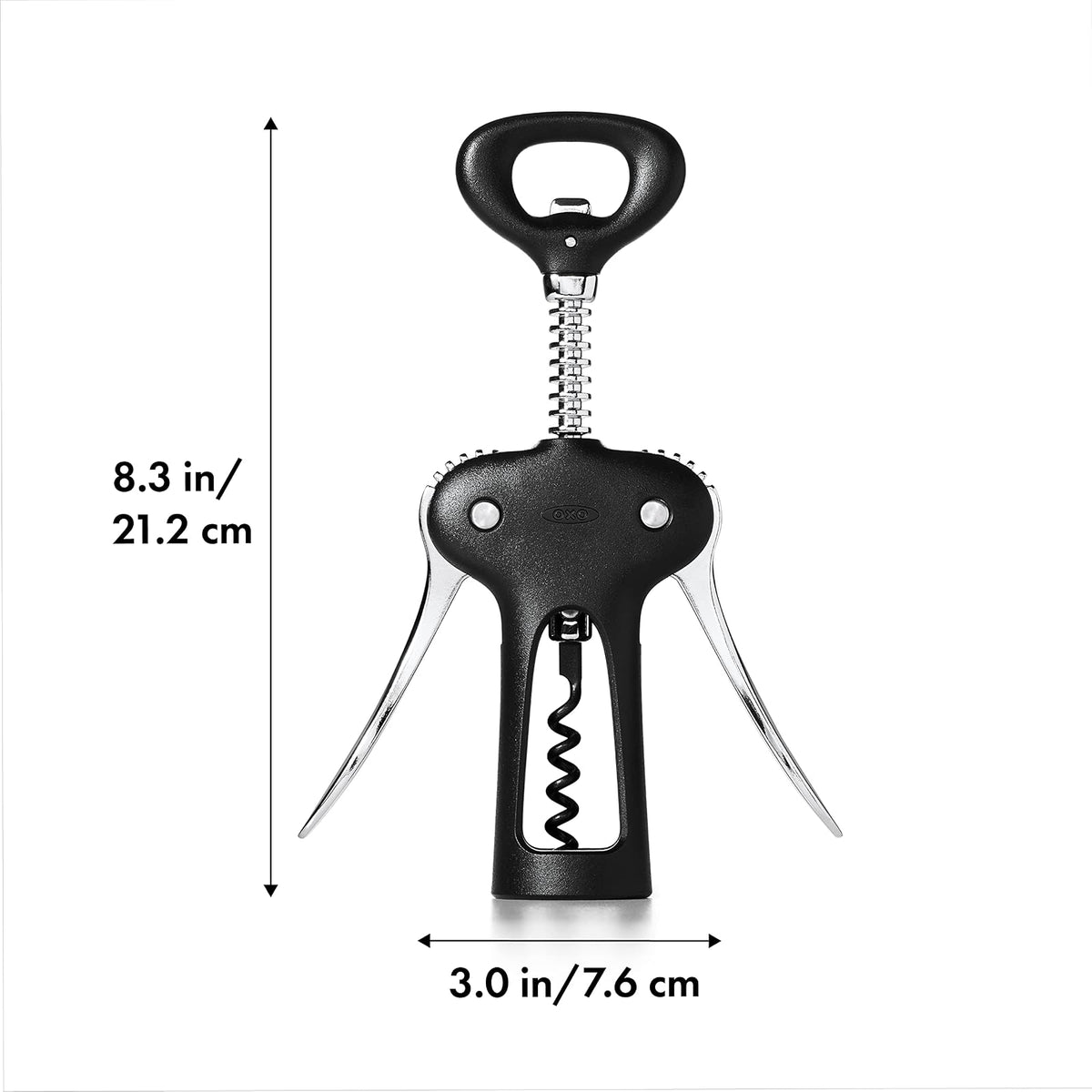 Oxo 11245400 Sacacorchos con Alas Zin con Plástico, 20 cm, Multicolor