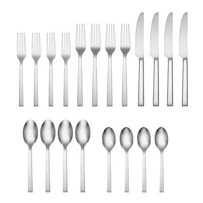 Oneida Chef's Table - Cubiertos de 20 piezas, servicio para 4, acero inoxidable 18/0, juego de cubiertos