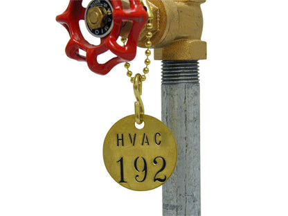 Brady 23210 1-1/2" Diameter B-907 Brass Round Blank Brass Valve Tags (Pack Of 25)
