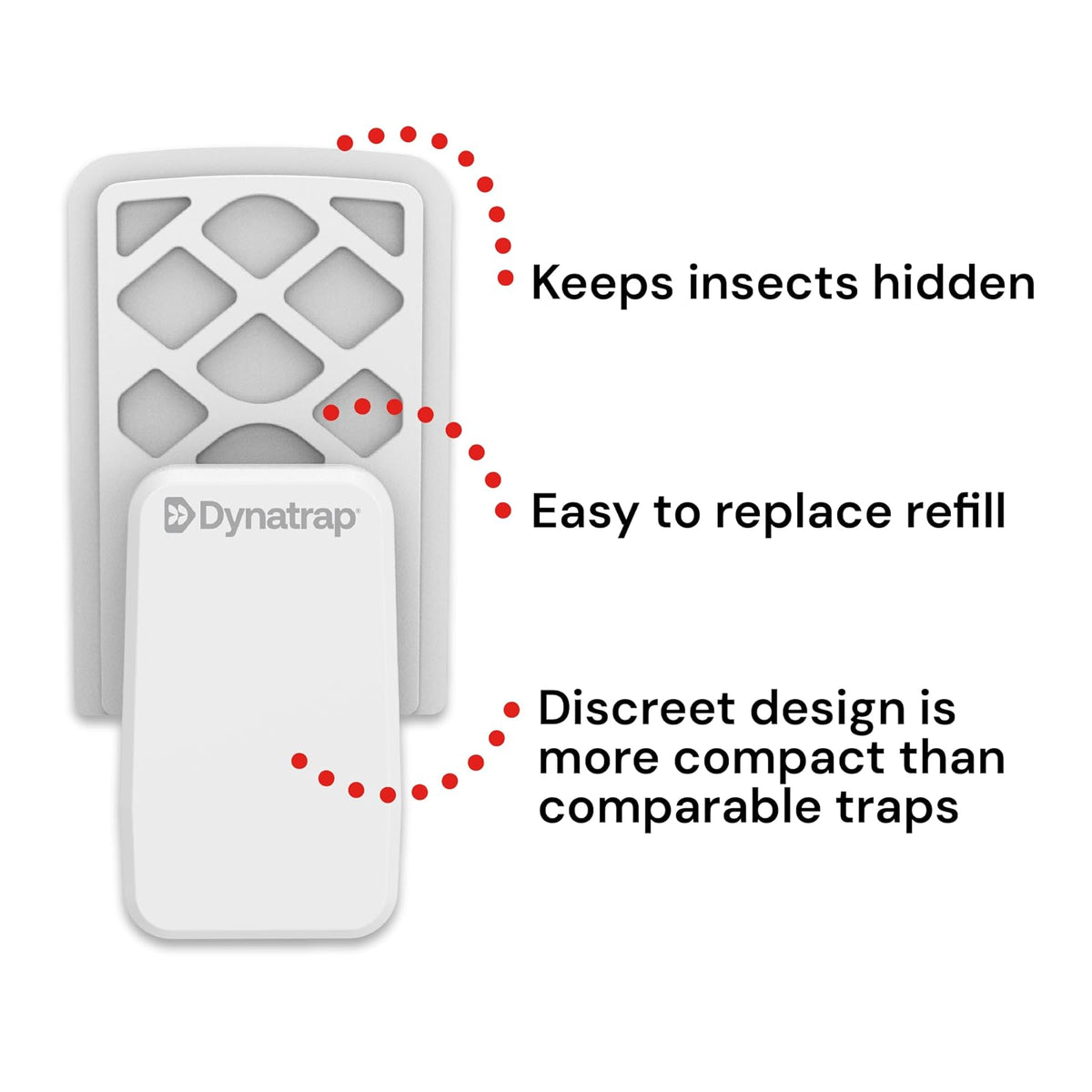 Dynatrap DT3007W - Trampa para Moscas para Interior, Color Blanco