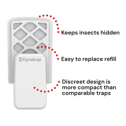 Dynatrap DT3007W - Trampa para Moscas para Interior, Color Blanco