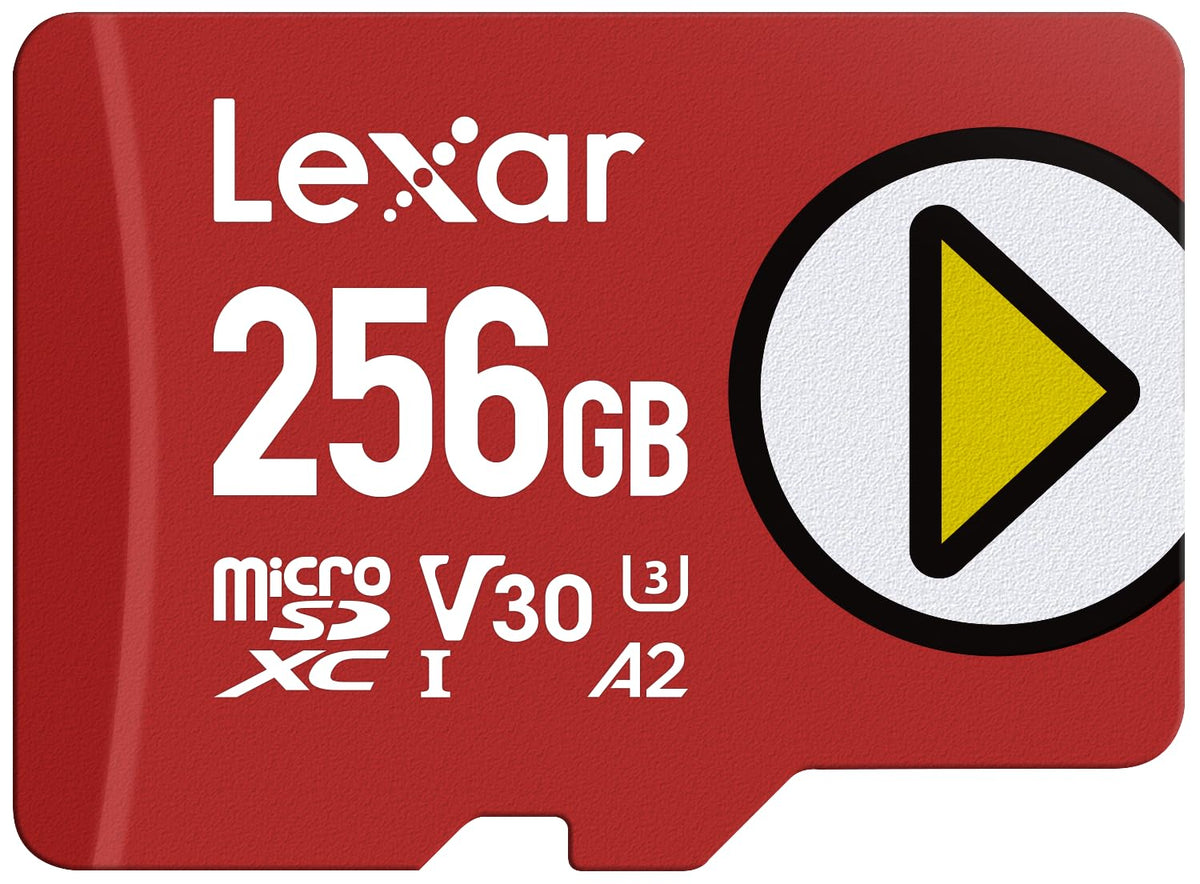 Lexar Play Pro Tarjeta microSD Express, hasta 900/600 MB/s, Gaming - 256 GB - Solo - JUEGA NUEVA GEN (205 MB - s)