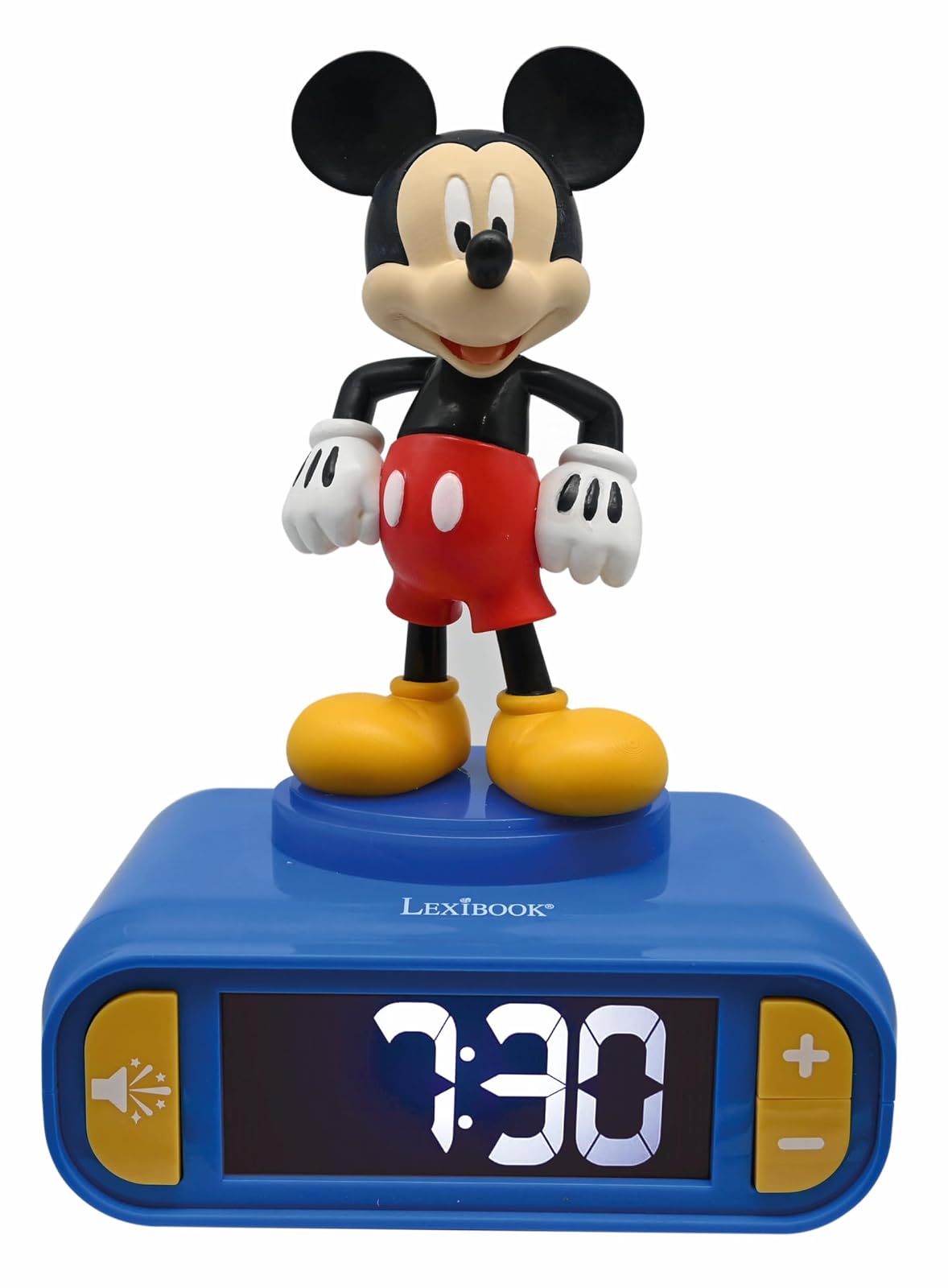 Lexibook Disney Frozen Reloj Despertador con Luz Nocturna y Sonidos, Pantalla LCD Digital - Disney Mickey