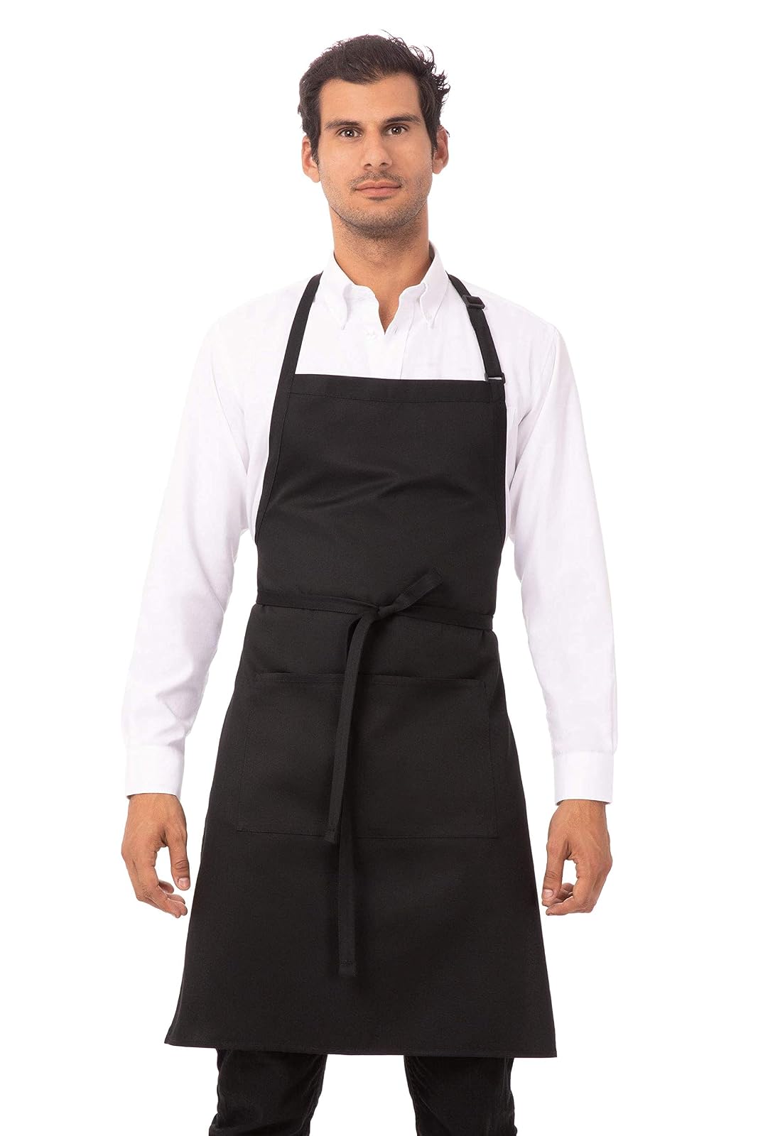Chef Works - Delantal unisex para carnicero, negro, paquete de 2, Talla única