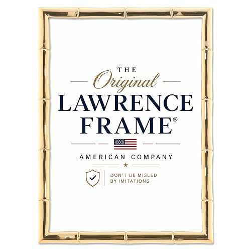 Lawrence Frames Marco de metal con diseño de bambú, 5 x 7 pulgadas, dorado