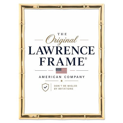 Lawrence Frames Marco de metal con diseño de bambú, 5 x 7 pulgadas, dorado