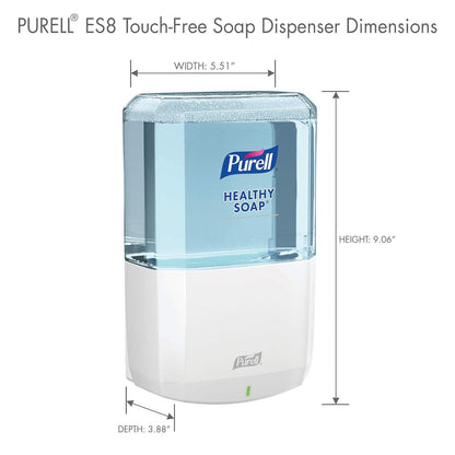 PURELL 7730 - 01 saludable ES8 Dispensador de jabón, color blanco, dispensador para ES8 1200 ml recambios