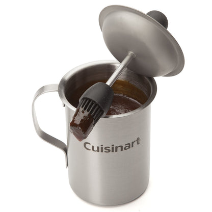 Cuisinart CBP-116B Vaso de Acero Salsas con Brocha Integrada | Vaso de acero inoxidable para salsas, con brocha incluída y removible, fácil de limpiar, perfecto para todo tipo de salsas