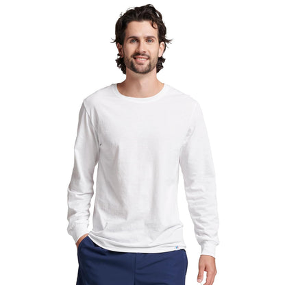 Russell Athletic Playera de Manga Larga de Alto Rendimiento para Hombre - Blanco - G