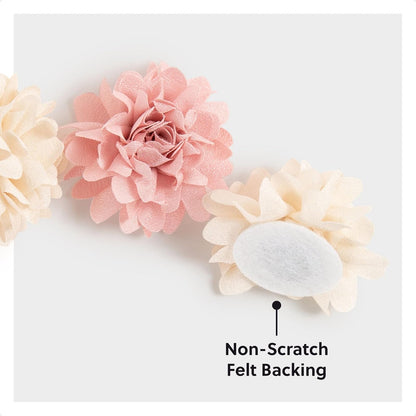 U Brands Mini Flower Fashion - Juego de imanes pequeños, Color Rosa y Crema, 12 Unidades, Suministros de Oficina para decoración de Aula u Oficina, Lindos imanes para pizarrón Blanca