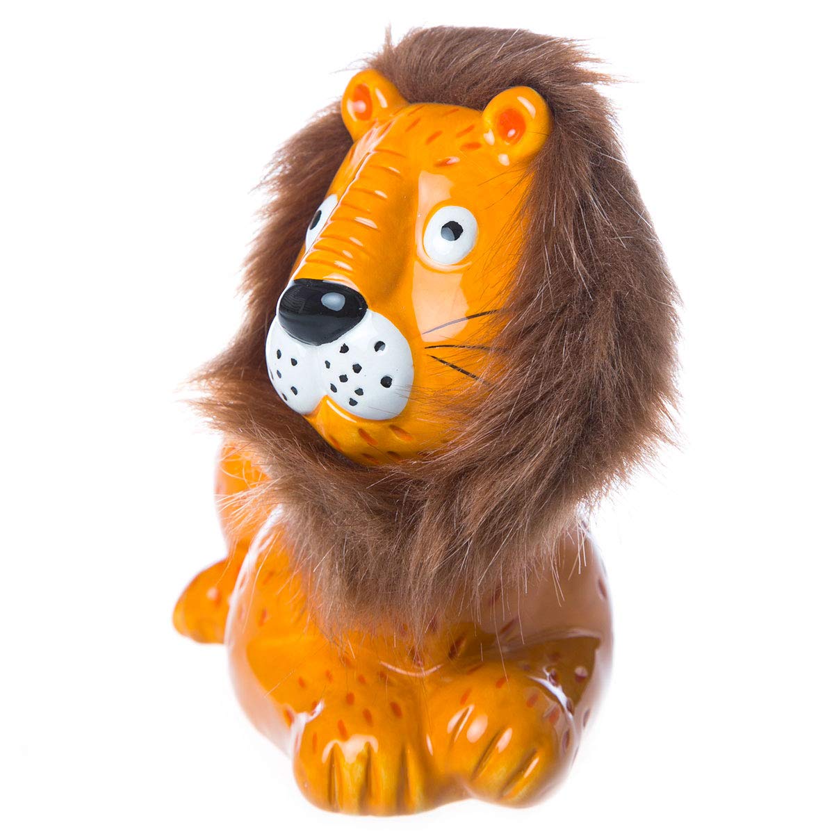 Running JS19362A Alcancia de Ceramica - Leon Melena Peluche, Café