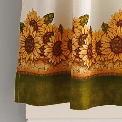 Curtainworks Cortina de Cocina con Ventana de jardín y Cenefa, Color Amarillo, Juego de Niveles de 36 Pulgadas