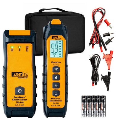 Ideal Electrical SureTrace - Trazador de circuitos digitales (61-946) 0-480 voltios CA/CC con visualización retroiluminada: encuentra interruptores, fusibles, cables, pantalones cortos muertos y