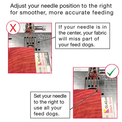 Guidelines4quilting - Paquete de 6 guías de Costura – Pelar y Pegar, calcomanía extraíble Que no Deja residuos Guía de Tela precisa para Costura. Altura Perfecta para Tela de Doble Capa. Se Adapta a