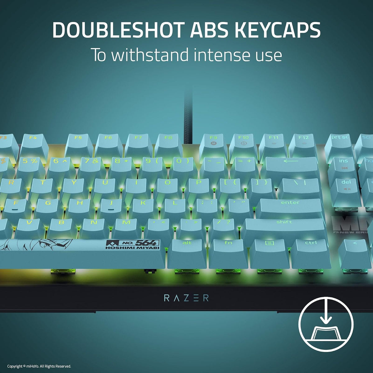 Razer V4 X Mechanical Gaming Keyboard: Green Switches Tactile & Clicky - 6 Macro Keys - Chroma RGB - Doubleshot ABS Keycaps - Sound Dampening & Stabilizers - Zenless Zone Zero Edition