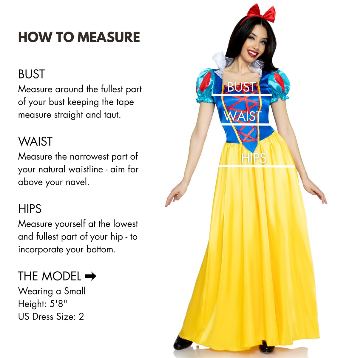 Leg Avenue Classic Snowy White Princess Costume Disfraces de tamaño adulto Mujer