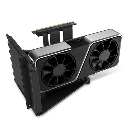 NZXT Kit de Montaje Vertical de GPU, AB-RH175-B1-175 mm, Cable Elevador PCIe 4.0x16, Soporte de GPU, Soporte de Acero Resistente, Color Negro