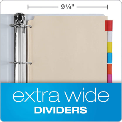 Oxford 3 Ring Binder Dividers, 8 Tab, Insertable Multicolor Big Tabs, 4 Sets (R215-8A3), Assorted